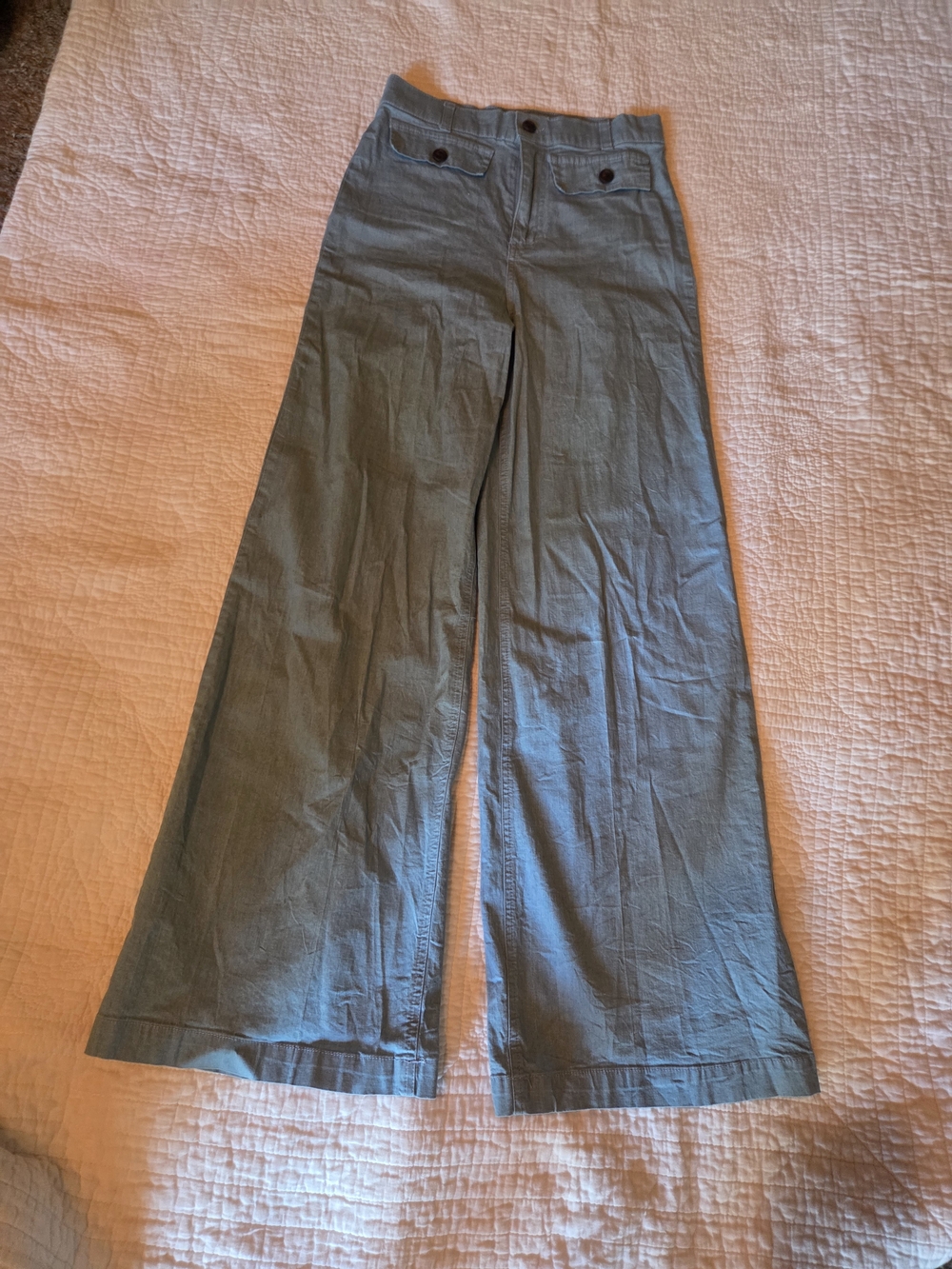Sugarhigh LoveStoned Light Blue Hight Waist Wide-Leg Pants